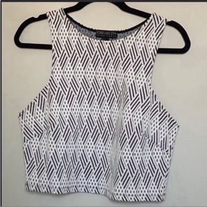 FOREVER 21+ 2pcs Patterned Skirt/Top - Black/White